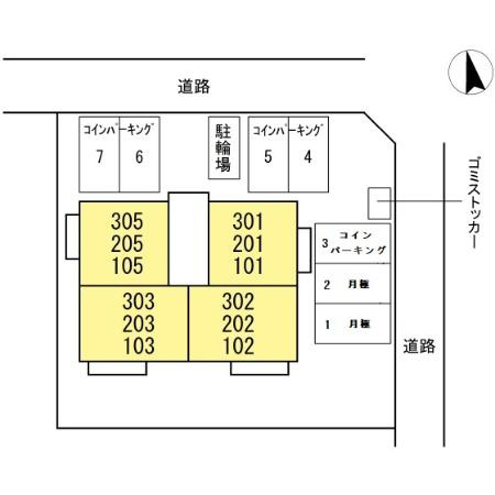 パークサイドコートの区画図
