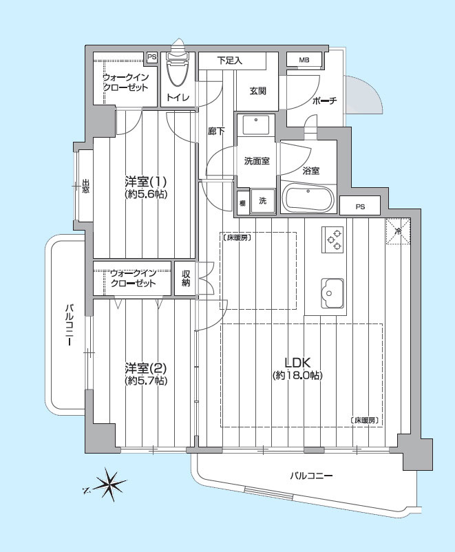 ラビ・ゼームス坂の間取り