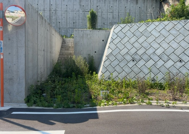 【外観】 | 現地に行くなら、物件の周囲の地形がどうなっているかを見ることも大切です。周辺より低くなっている土地では、大雨などで水が集まりやすいため、地盤が弱くなっているということも考えられるため、注意が必要です。