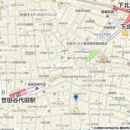 【地図】プライマル下北沢代田