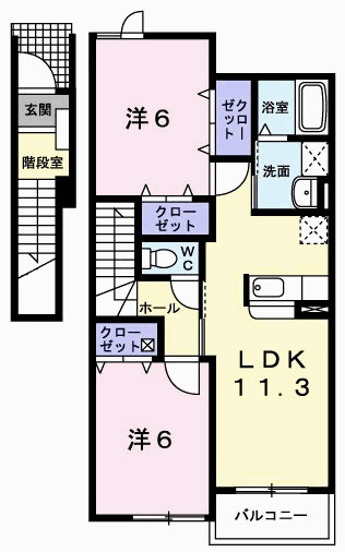 サニースクエア　Ａの間取り|間取図