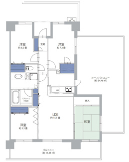 【間取り】 | ライオンズマンション行徳ガーデンシティ