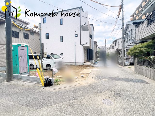 さいたま市北区大成町　新築一戸建て　ハートフルタウン　Cの前面道路含む現地写真|8/4撮影