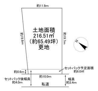 【土地図】 | 川西市花屋敷1丁目16の3　建築条件無土地