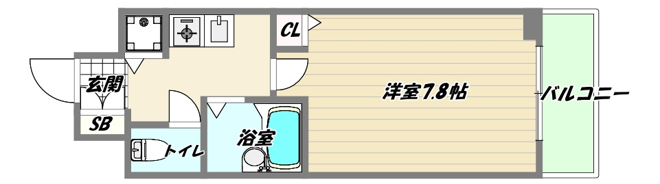 大阪市淀川区西中島１丁目の賃貸マンションの間取り