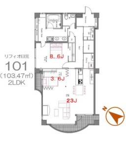 リフィオ目黒の間取り