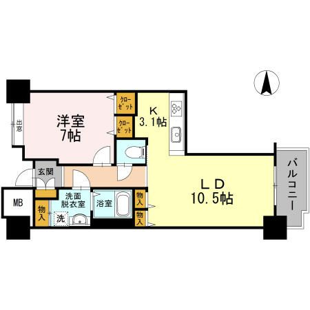 品川シーサイドビュータワー　Ⅰの間取り