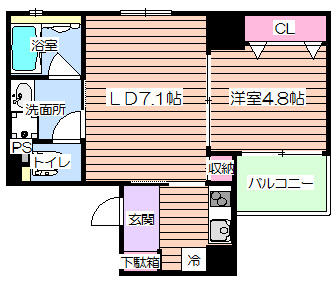 【間取り】 | アモーレ本町ウエスト