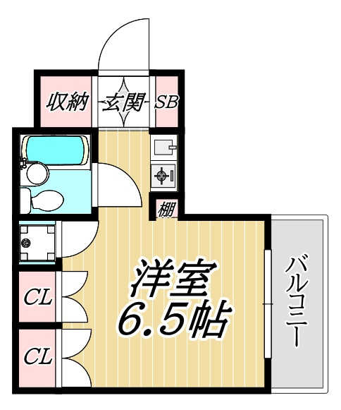 ハッピーコート塚口駅前の間取り