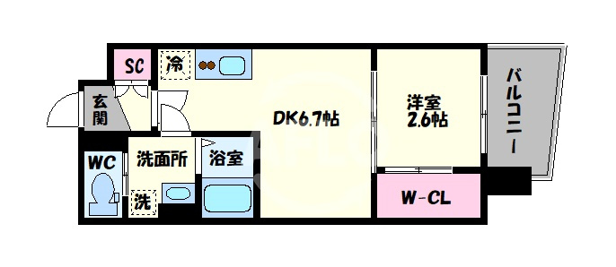 セレニテ谷九プリエの間取り|セレニテ谷九プリエ　間取り