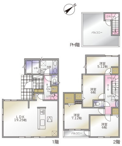 【間取り】 | 3人から4人家族には、新築戸建3LDKよりも広くゆったりした暮らしが出来る4LDKがおすすめです。家の中が広いことで、家族全員で団らんのできるリビングの他、子供1人に1部屋を割り当てることも可能です。