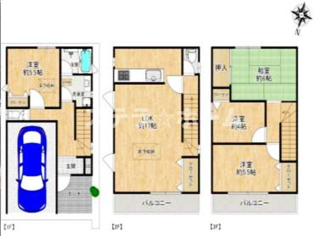田川北3 中古戸建の間取り|4LDK