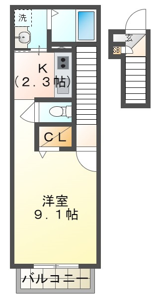 マイルドマメゾンの間取り