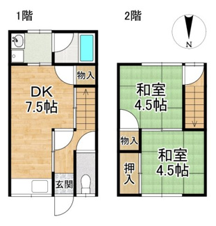 【間取り】 | 上賀茂梅ヶ辻町貸家