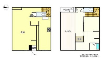 【間取り】 | 高萩市大字安良川　店舗付き居宅それぞれ独立　4LDK | 店舗部分