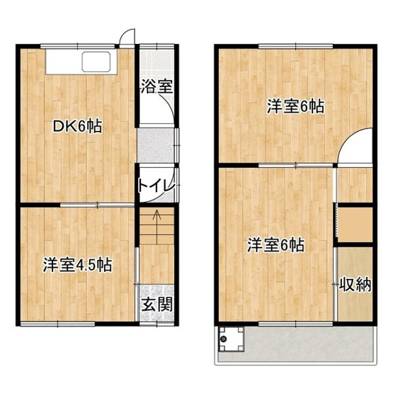 【間取り】 | 喜里川町貸家