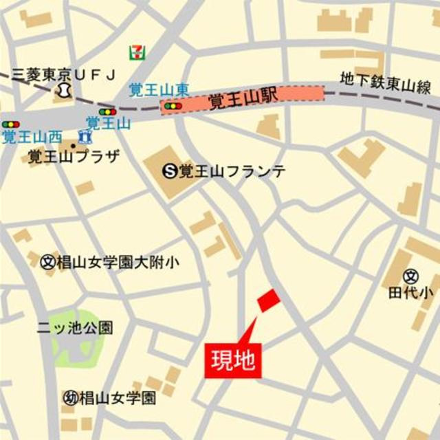 グランドゥール覚王山の地図