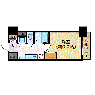 プレサンス名古屋ＳＴＡＴＩＯＮビジュの間取り
