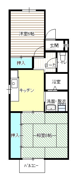 ハピネスⅠの間取り