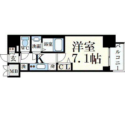 プレサンス桜通ベルノの間取り