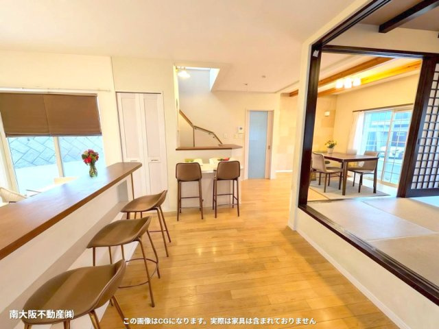 貝塚市東山１丁目戸建の居間・リビング|家具を置いたイメージです。