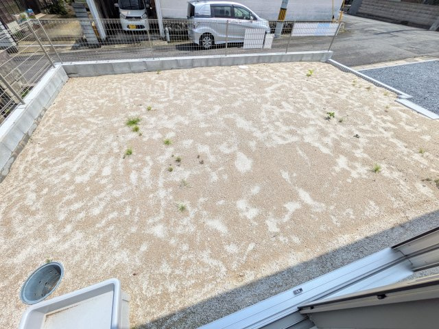 第2　石岡市茨城　新築戸建ての庭|日当たりや広さを現地で体感してください。理想のガーデニングや家庭菜園を始めてみませんか。