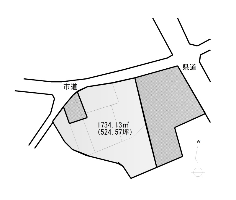 瑞浪市稲津町小里　事業用地の区画図