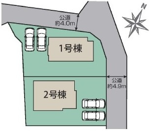 土浦市小岩田東2丁目　6期　新築戸建て　1号棟の区画図|区画図です♪
