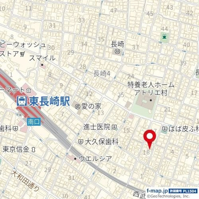 【地図】 | Ｔ’ｓ　Ｃｕｏｒｅ　ＭＵＳＥ東長崎