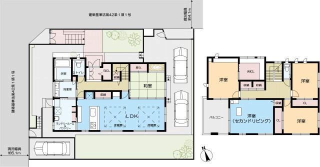 豊中市緑丘２丁目　中古戸建住宅の間取り