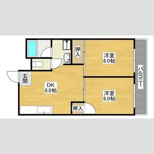コーポみやざき長居の間取り