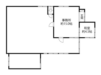 【間取り】 | 笠間市来栖5LDK平屋中古住宅 | 事務所倉庫