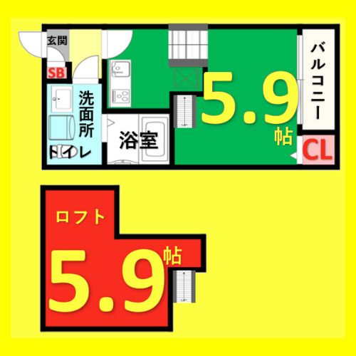 エスパス・リブレ　名古屋市賃貸　仲介手数料無料の間取り