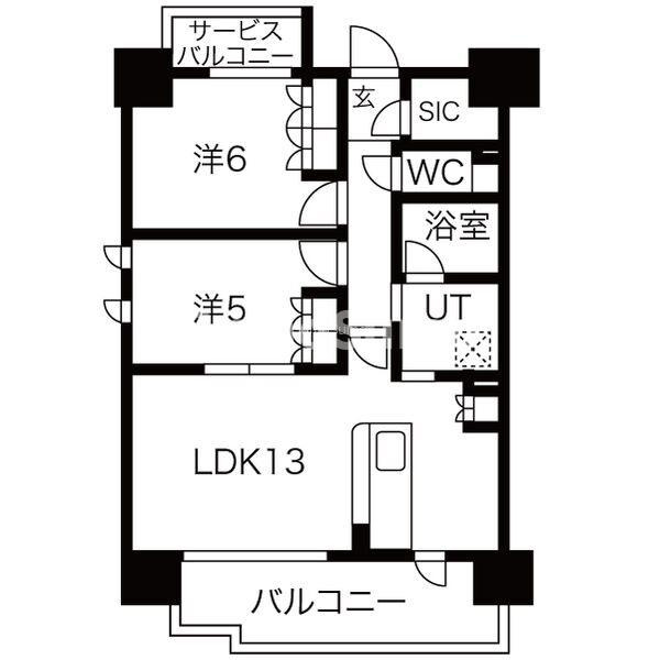 SK RESIDENCES SHINSAIBASHI (旧 SK RESIDENCE)の間取り