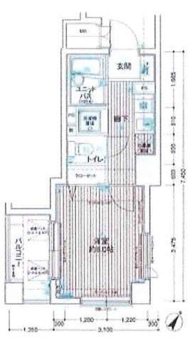 メインステージ護国寺Ⅱの間取り