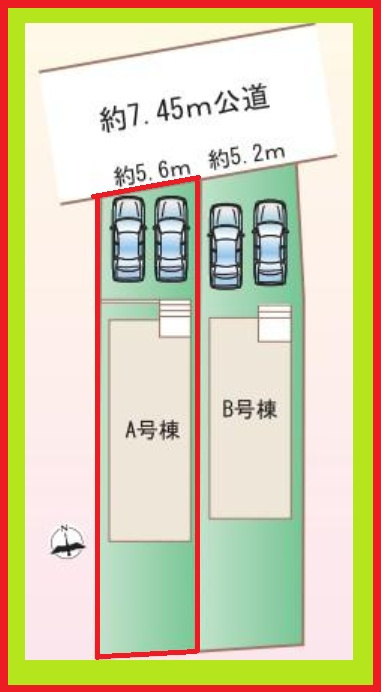 名古屋市港区東茶屋１丁目の新築一戸建の区画図|◇Ａ号棟◇