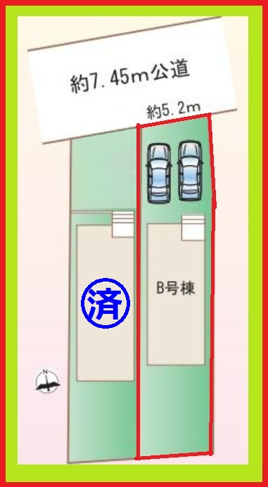 名古屋市港区東茶屋１丁目の新築一戸建の区画図|◇Ｂ号棟◇