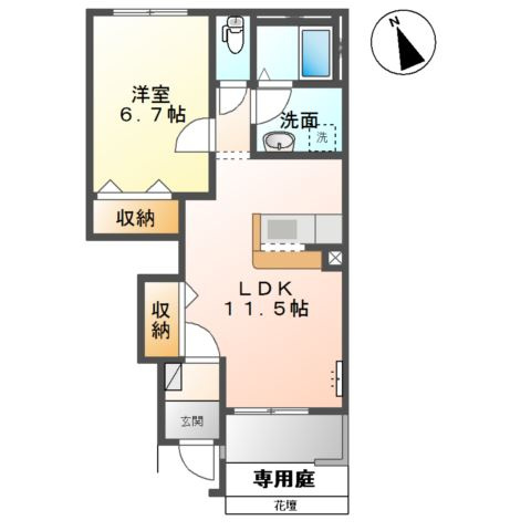 サンハイツ　イチカワの間取り
