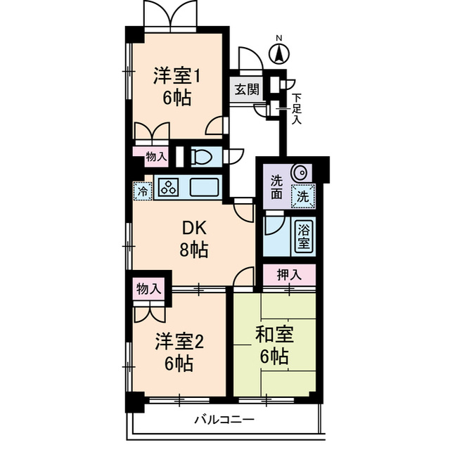 Ｋ－ＣＵＢＥの間取り