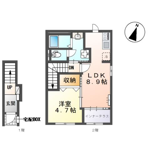 飛龍　高坂（東松山市高坂アパート新築工事）の間取り