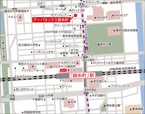 アーバネックス錦糸町の地図