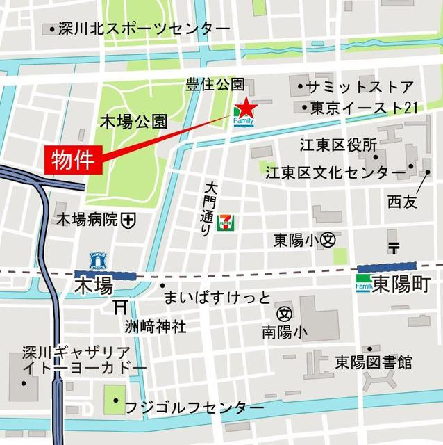 ＭＦＰＲコート木場公園の地図