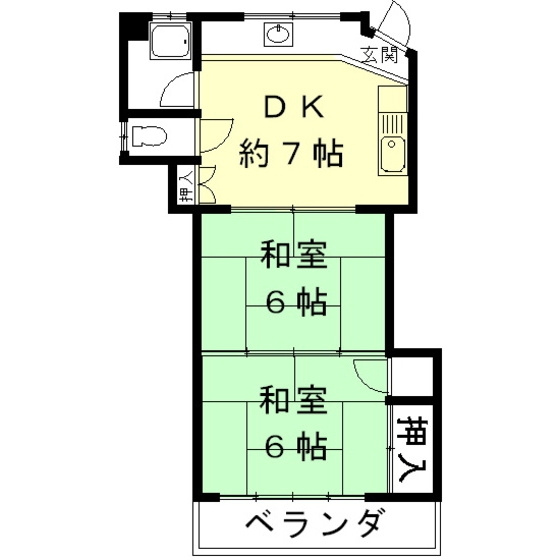 岐阜市幸ノ町１丁目のアパートの間取り