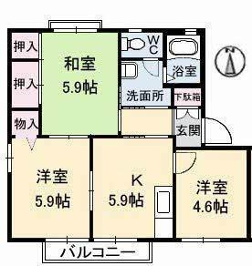 【間取り】 | ニューヒルズA棟