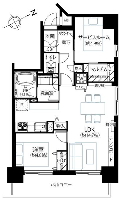 スカーラ台東根岸の間取り|７階部分・南東向き・角部屋住戸につき日当たり・通風・眺望良好。新規リノベーション施工が完了いたしましたのでいつでも内覧が可能です。安心のアフターサービス保証付きですのでご購入後も安心して暮らせます。