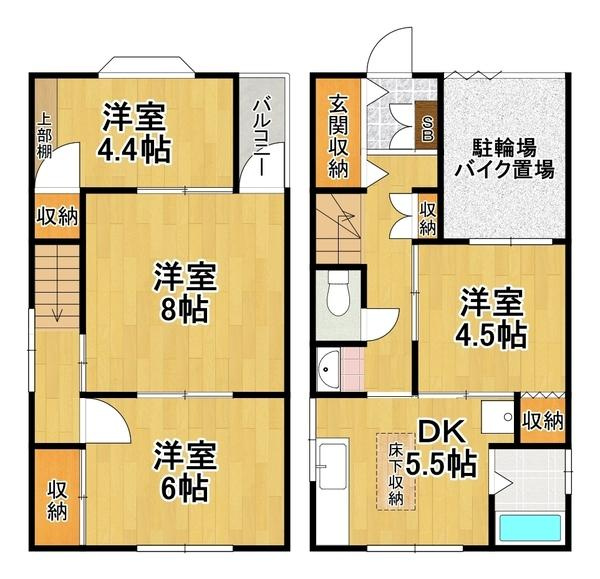 南恩加島２丁目貸家の間取り|★広々4ＤＫ★