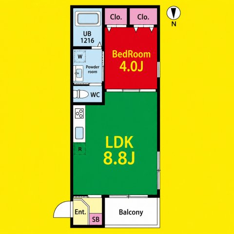 ウエストエム　名古屋市賃貸　仲介手数料無料の間取り