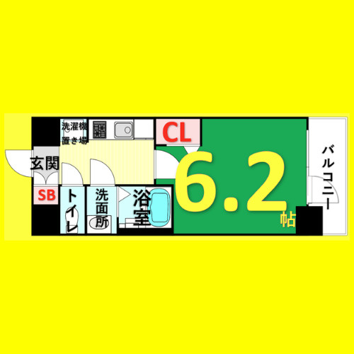 プレサンス千種駅前レガート　名古屋市賃貸　仲介手数料無料の間取り