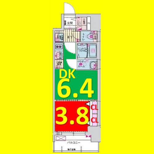 プレサンス今池駅前フェルディノ　名古屋市賃貸　仲介手数料無料の間取り