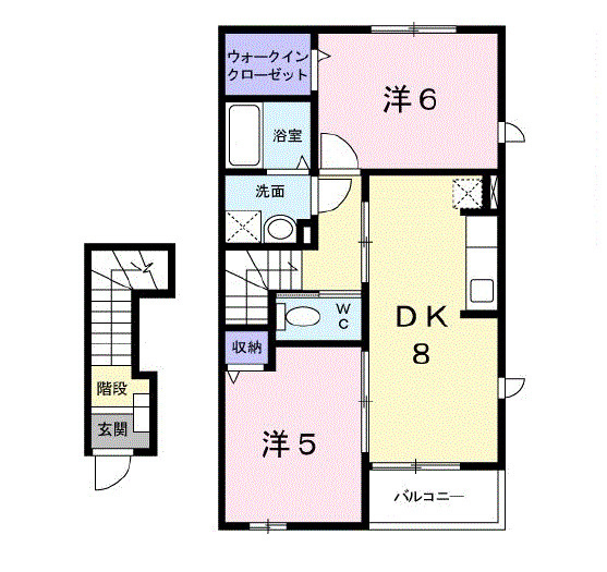 エレガンスヤツオＥの間取り